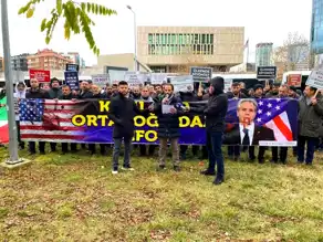 Ankara'da Blinken'e Filistin Protestosu