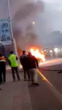 Ankara Pursaklar'da Otomobilde Yangın!