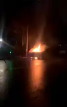 Ankara'da Sokak Lambası Yangını: Otomobil Küle Döndü