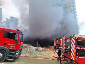 Çankaya'da İnşaat Yangını!