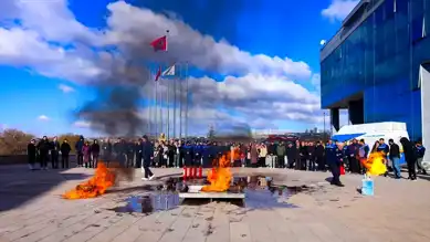 Gölbaşı Belediyesi'nde Yangın Eğitimi