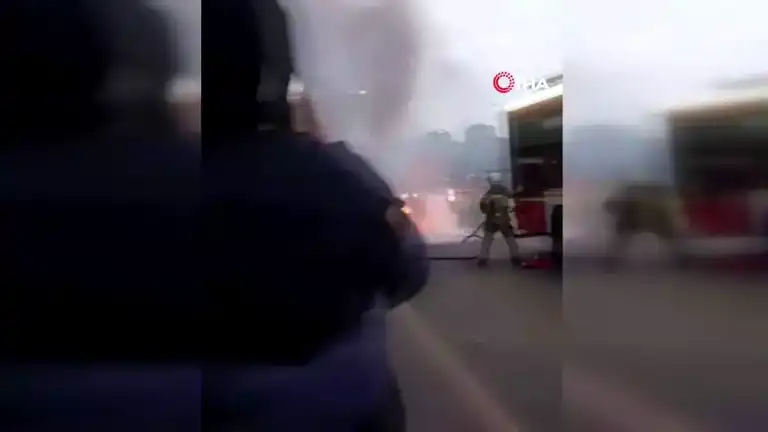 Ankara'da Seyir Halindeki Araçta Yangın!