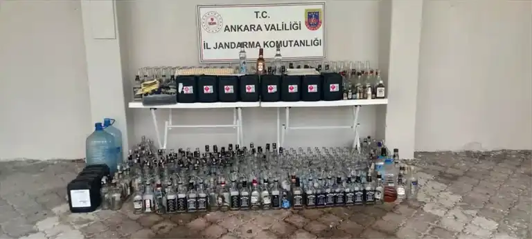 Nallıhan'da Kaçak Alkol ve Tütün Baskını
